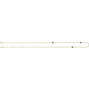 14K Yellow 1/5 CTW Natural Black Diamond 3-Station 16-18" Necklace