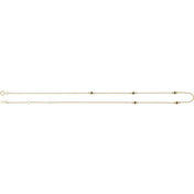 14K Yellow 1/4 CTW Natural Black Diamond 5-Station 16-18" Necklace