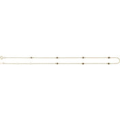 14K Yellow 1/3 CTW Natural Black Diamond 7-Station 16-18" Necklace