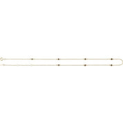 14K Yellow 1/3 CTW Natural Black Diamond 7-Station 16-18" Necklace