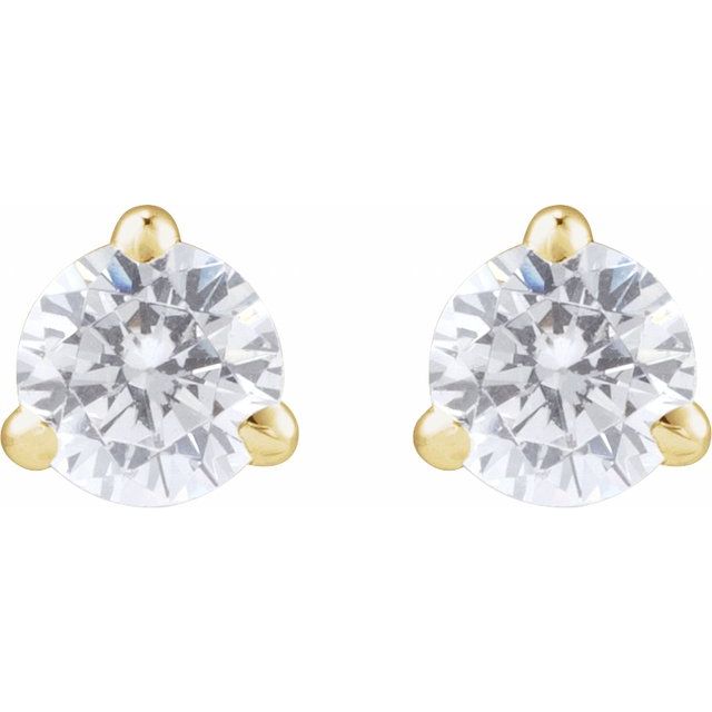 14K Yellow 1/4 Lab-Grown Diamond Cocktail-Style Stud Earrings