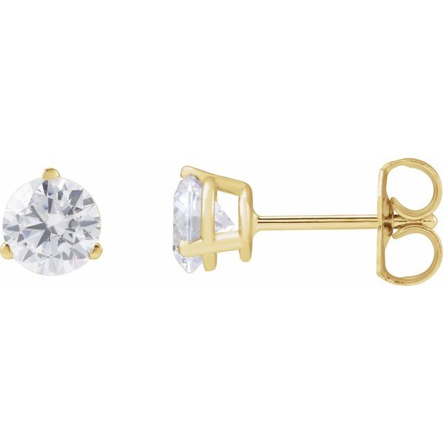14K Yellow 1 CTW Lab-Grown Diamond Stud Earrings