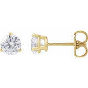14K Yellow 3/4 CTW Lab-Grown Diamond Stud Earrings