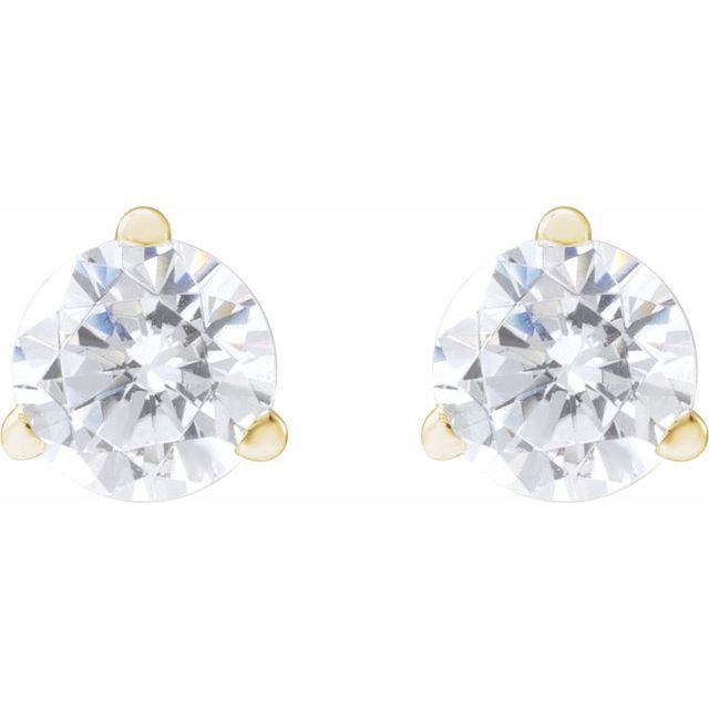 14K Yellow 1/2 CTW Lab-Grown Diamond Stud Earrings