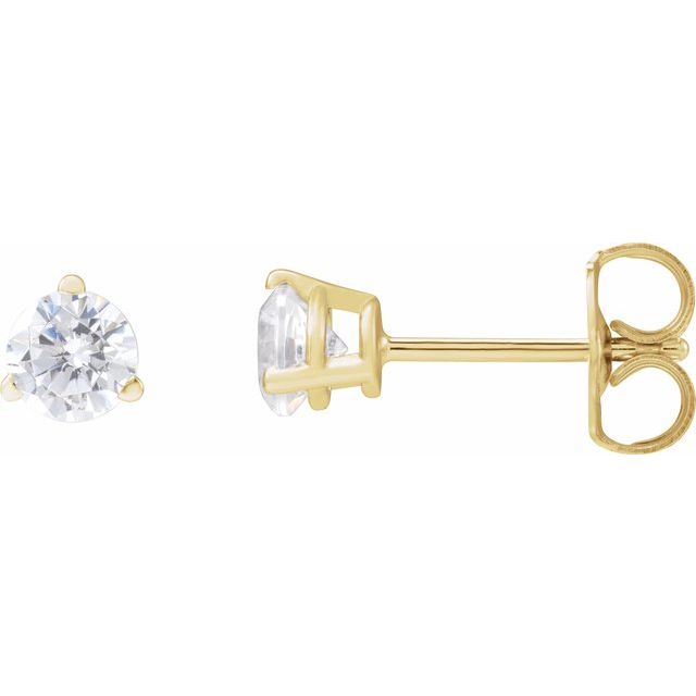 14K Yellow 1/2 CTW Lab-Grown Diamond Stud Earrings