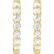 14K Yellow 1/3 CTW Lab-Grown Diamond Hoop Earrings