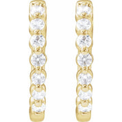 14K Yellow 1/3 CTW Lab-Grown Diamond Hoop Earrings