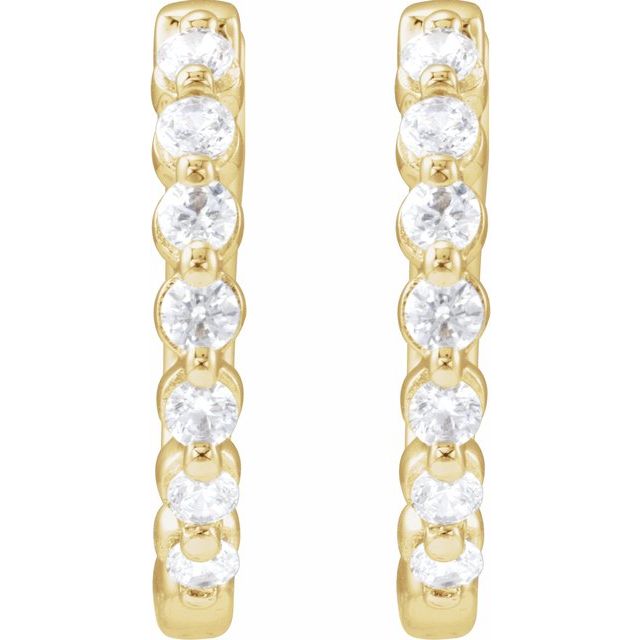 3 CTW Lab-Grown Diamond Hoop Earrings