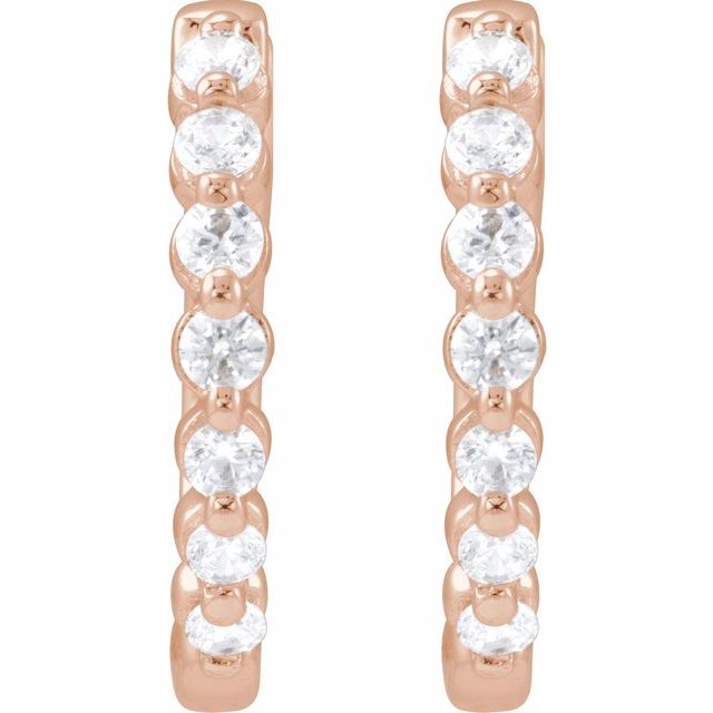 3 CTW Lab-Grown Diamond Hoop Earrings