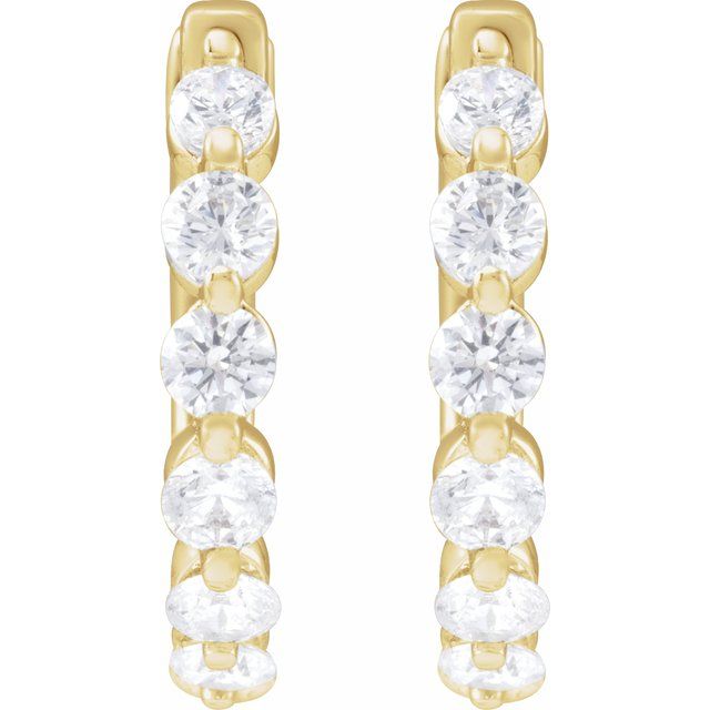 4 CTW Lab-Grown Diamond Hoop Earrings