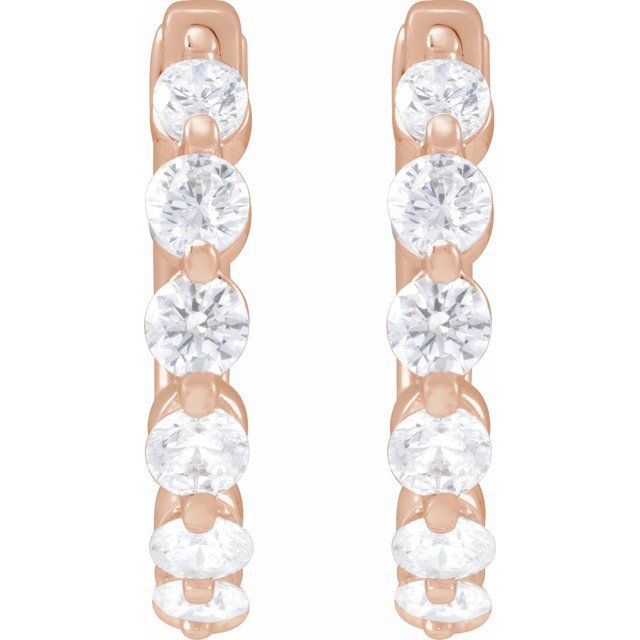4 CTW Lab-Grown Diamond Hoop Earrings