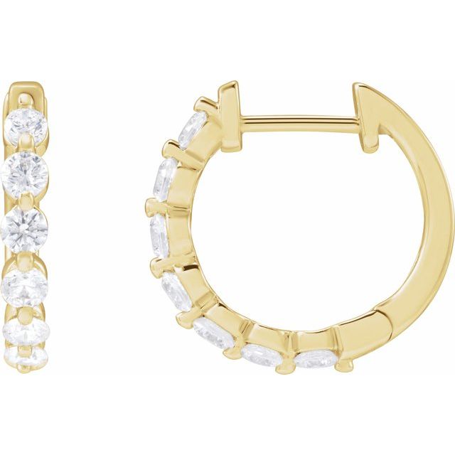 4 CTW Lab-Grown Diamond Hoop Earrings