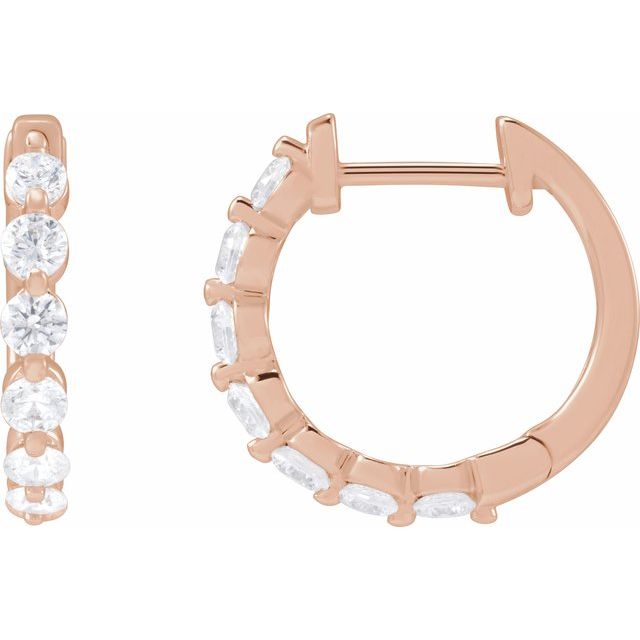 4 CTW Lab-Grown Diamond Hoop Earrings