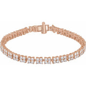 14K Rose 5 1/3 CTW Lab-Grown Diamond Line 7 1/4" Bracelet