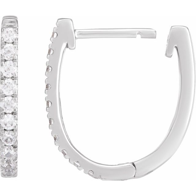 3 CTW Lab-Grown Diamond Hoop Earrings