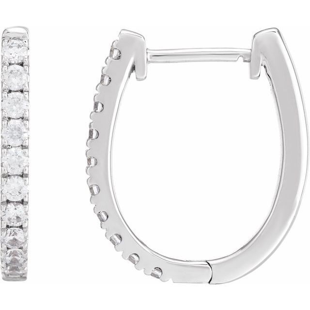2 CTW Lab-Grown Diamond Hoop Earrings