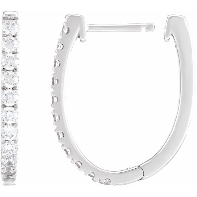 4 CTW Lab-Grown Diamond Hoop Earrings