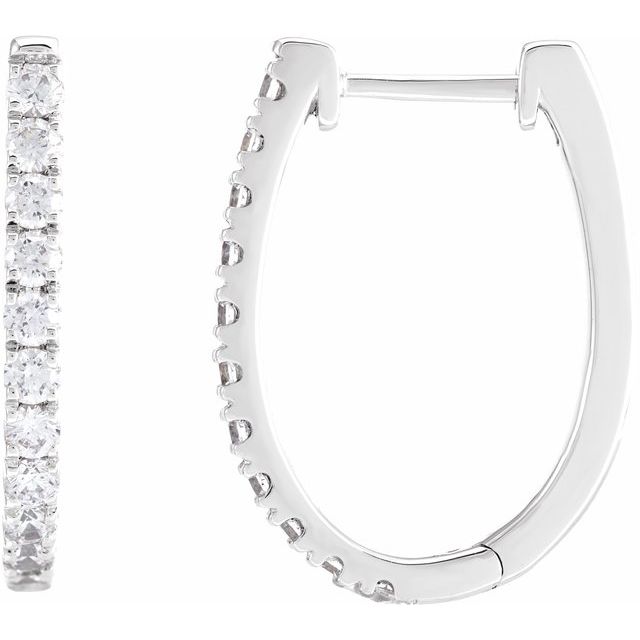 4 CTW Lab-Grown Diamond Hoop Earrings