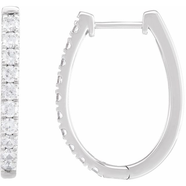 10 CTW Lab-Grown Diamond Hoop Earrings