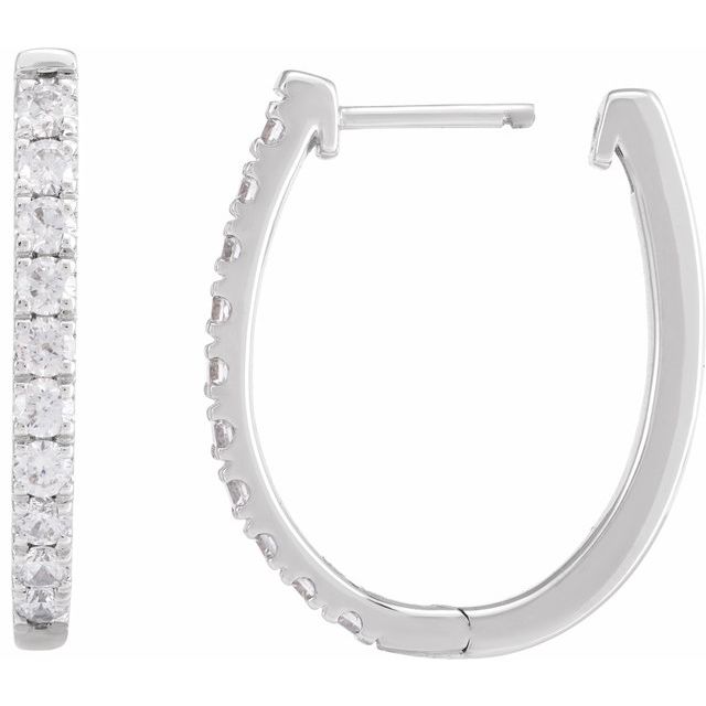 10 CTW Lab-Grown Diamond Hoop Earrings