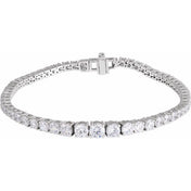 14K White 6 CTW Lab-Grown Diamond Line 7" Bracelet