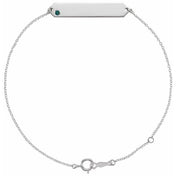 Sterling Silver Lab-Grown Alexandrite  Geometric 7-8" Bracelet