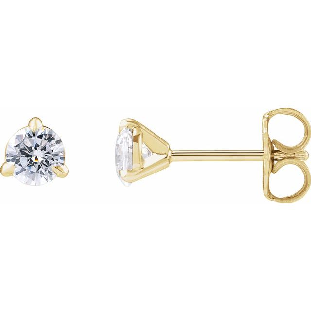14K Yellow 1/2 Lab-Grown Diamond Cocktail-Style Stud Earrings
