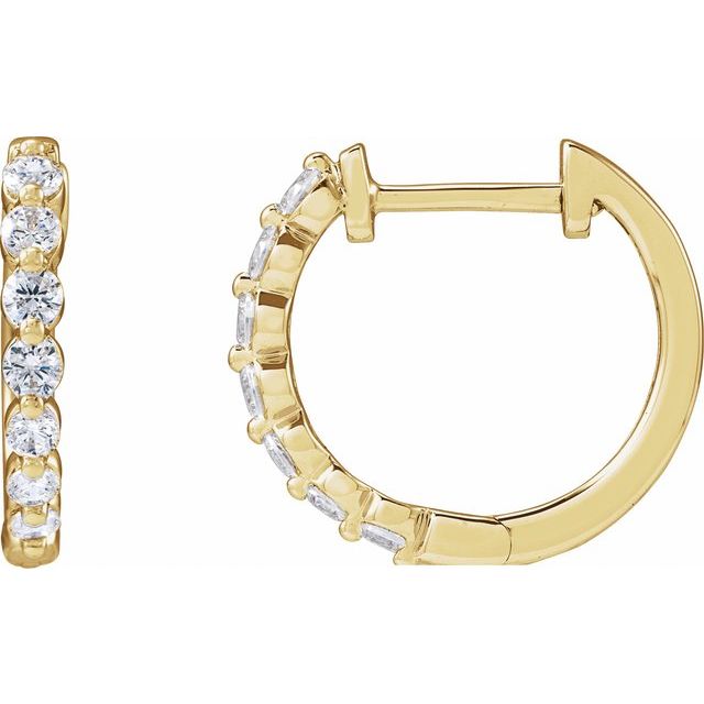 2 CTW Lab-Grown Diamond Hoop Earrings