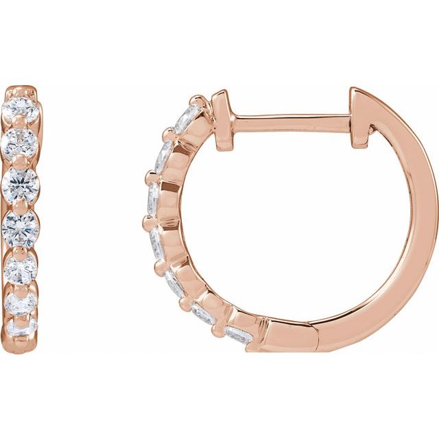 2 CTW Lab-Grown Diamond Hoop Earrings