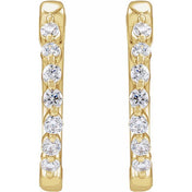 14K Yellow 1/5 CTW Lab-Grown Diamond Hoop Earrings