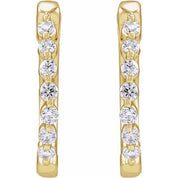 14K Yellow 1/5 CTW Lab-Grown Diamond Hoop Earrings