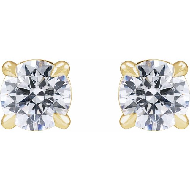 14K Yellow 3/4 CTW Lab-Grown Diamond Cocktail-Style Stud Earrings