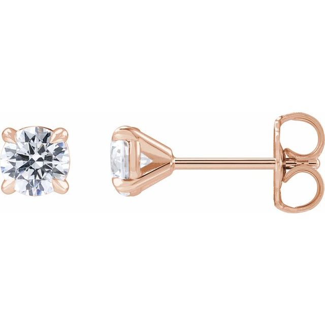 14K Rose 3/4 CTW Lab-Grown Diamond Cocktail-Style Stud Earrings