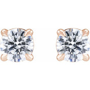 14K Rose 3/4 CTW Lab-Grown Diamond Cocktail-Style Stud Earrings