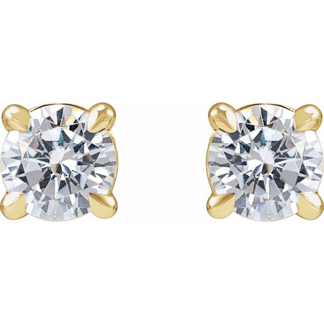 14K Yellow 1/2 CTW Lab-Grown Diamond Cocktail-Style Stud Earrings