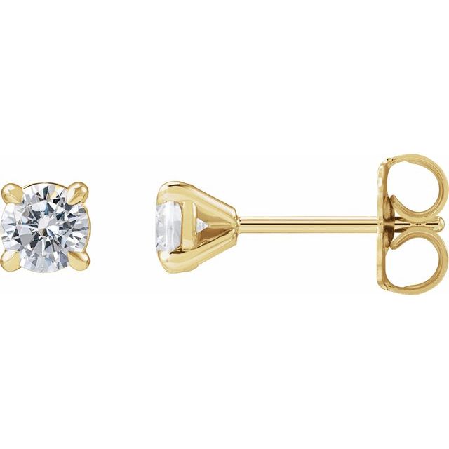 14K Yellow 1/2 CTW Lab-Grown Diamond Cocktail-Style Stud Earrings