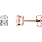 14K Rose 1 CTW Lab-Grown Diamond Stud Earrings