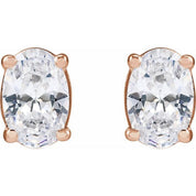 14K Rose 1 CTW Lab-Grown Diamond Stud Earrings