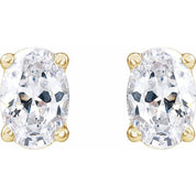 14K Yellow 3/4 CTW Lab-Grown Diamond Stud Earrings
