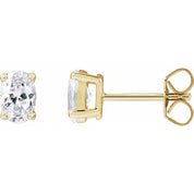 14K Yellow 3/4 CTW Lab-Grown Diamond Stud Earrings