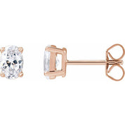 14K Rose 3/4 CTW Lab-Grown Diamond Stud Earrings