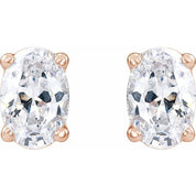 14K Rose 3/4 CTW Lab-Grown Diamond Stud Earrings