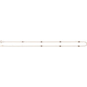 14K Rose 1/3 CTW Natural Black Diamond 7-Station 16-18" Necklace