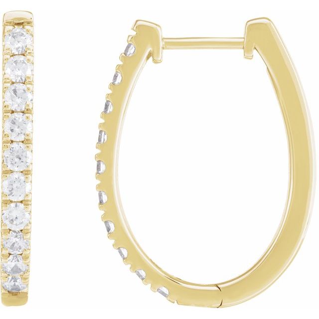 10 CTW Lab-Grown Diamond Hoop Earrings