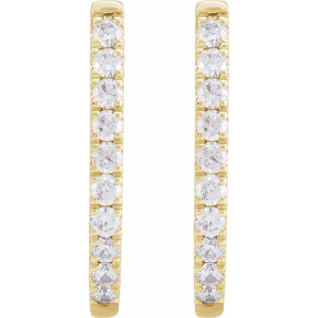 10 CTW Lab-Grown Diamond Hoop Earrings