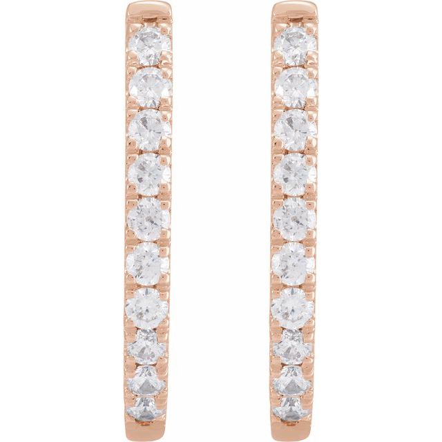 10 CTW Lab-Grown Diamond Hoop Earrings