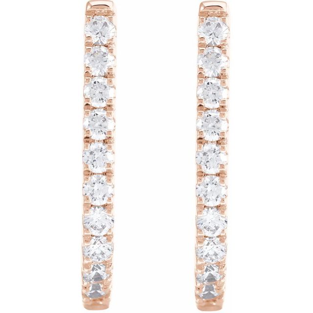 4 CTW Lab-Grown Diamond Hoop Earrings