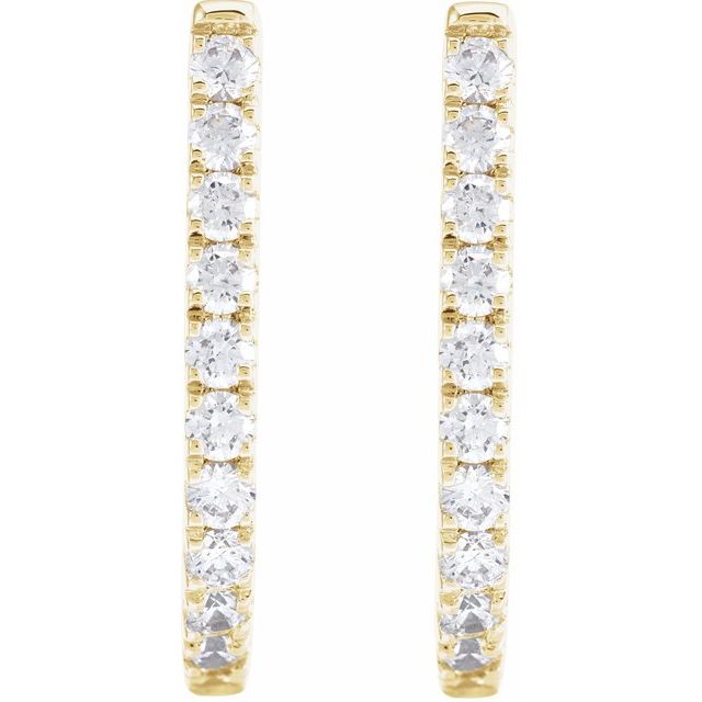 4 CTW Lab-Grown Diamond Hoop Earrings