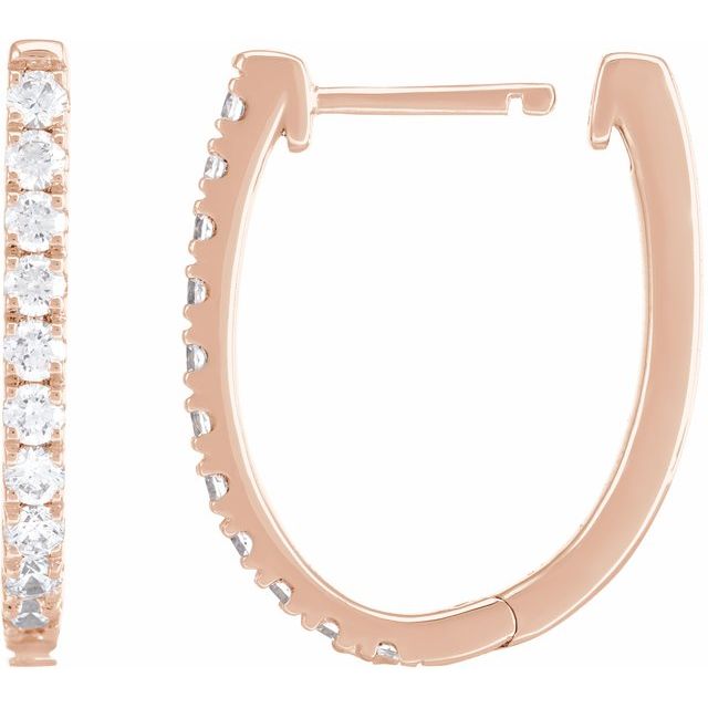 4 CTW Lab-Grown Diamond Hoop Earrings