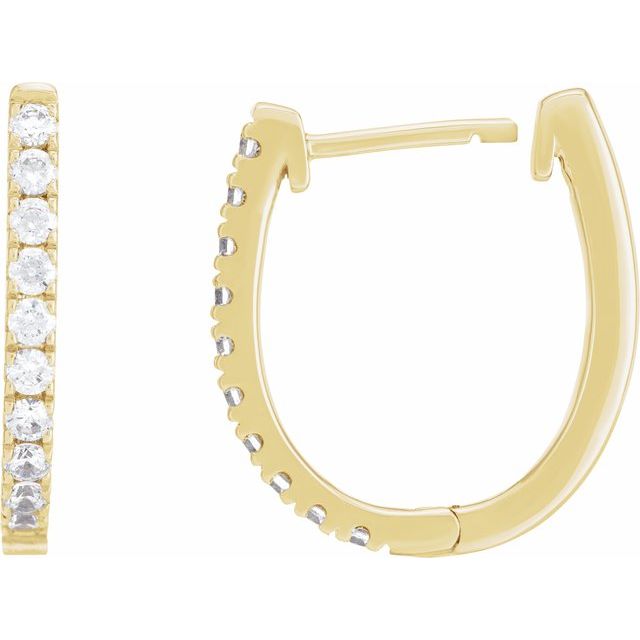 2 CTW Lab-Grown Diamond Hoop Earrings